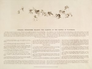 Kulcs a „Chelsea nyugdíjasok olvassák a Waterloo Közlönyét” című könyvhöz, 1829